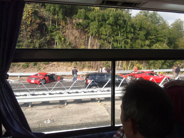 Ferrari pile-up